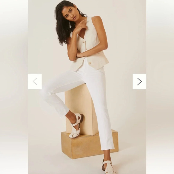 MOTHER The Dazzler Mid Rise Ankle Jeans - White - Size 33 - NWT - Picture 3 of 16